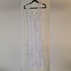 White Lace Maxi Dress/Coverup